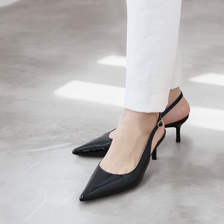 COMEX パンプス 6cmヒール 本革 日本製 ローヒール 2026新作 ポイン