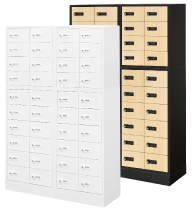 貴重品ロッカー 鍵付き コインロッカー 50人用 生興 KLKW-50-R（商品