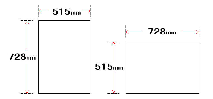B2サイズの寸法｜大判マスター
