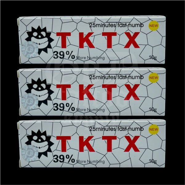 TKTX 39% ホワイト 皮膚表面麻酔クリーム 3本セット - ゴッドタトゥー
