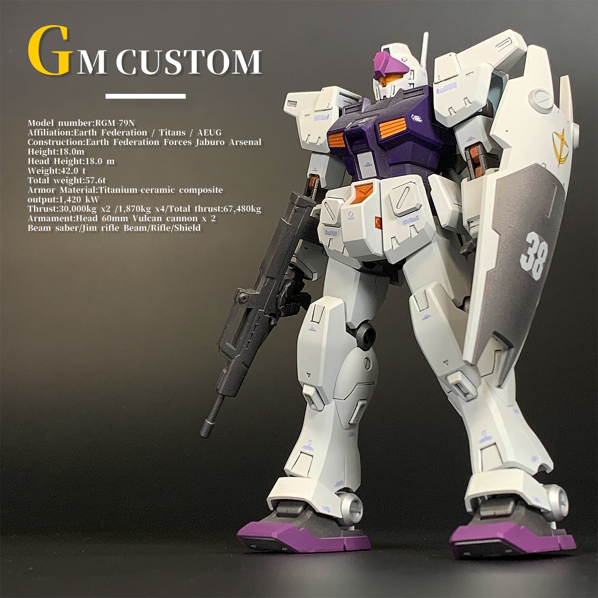 ジム・カスタム #ごセゆガンプラコンテスト4受賞 RGM-79N GM CUSTOM