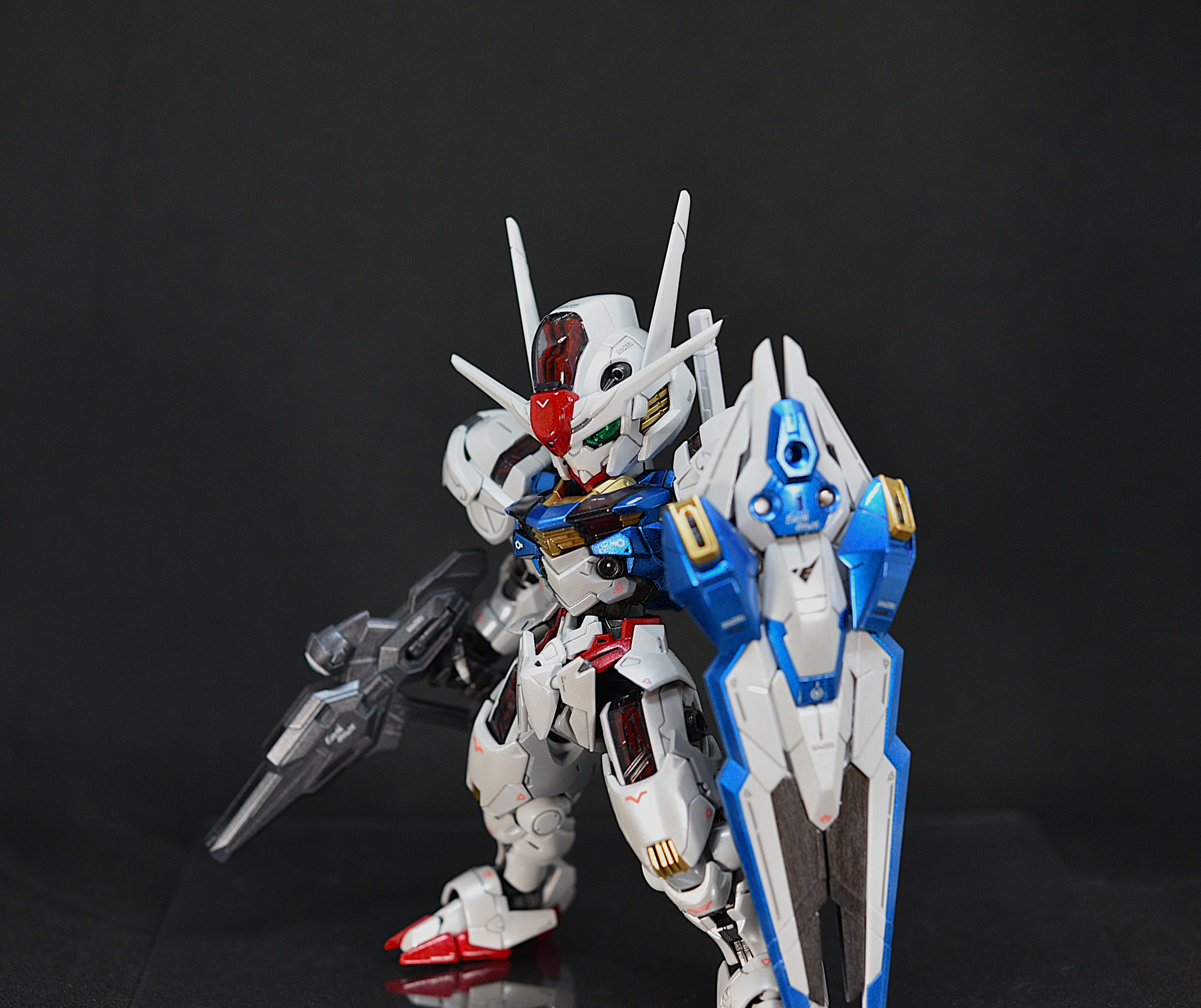 初MGSD！ エアリアル パール/メタリック全塗装｜to-yaさんのガンプラ