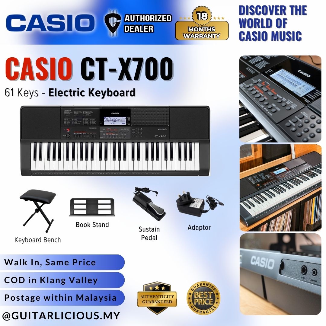 Casio CT-X700 61-Key Keyboard Set – Great for Beginners & Pros