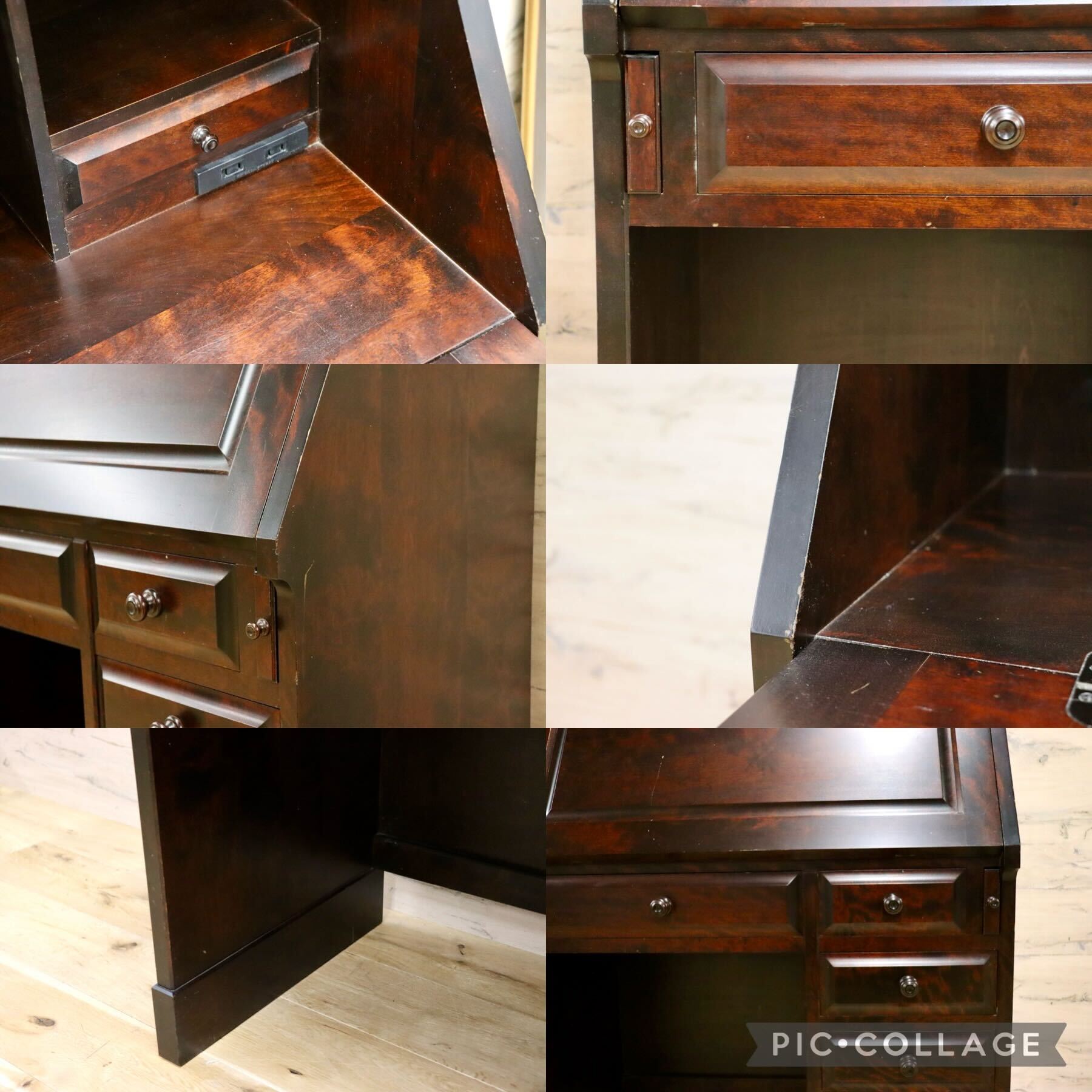 神居民芸 ライティングビューロー デスク ライティングデスク 樺