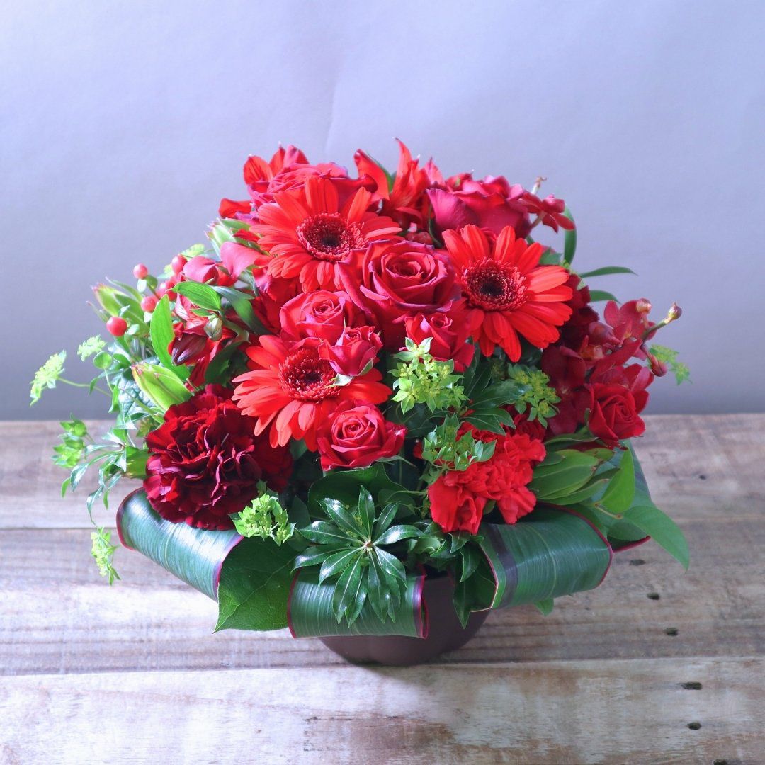 60歳・還暦祝いの花ギフト】アレンジメント MS｜おしゃれな花束