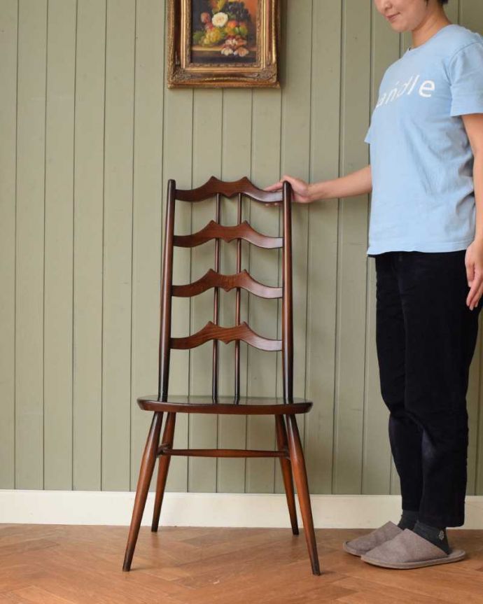 アーコールのラダーバックチェア（アップルチョコ色）(ear-23-p