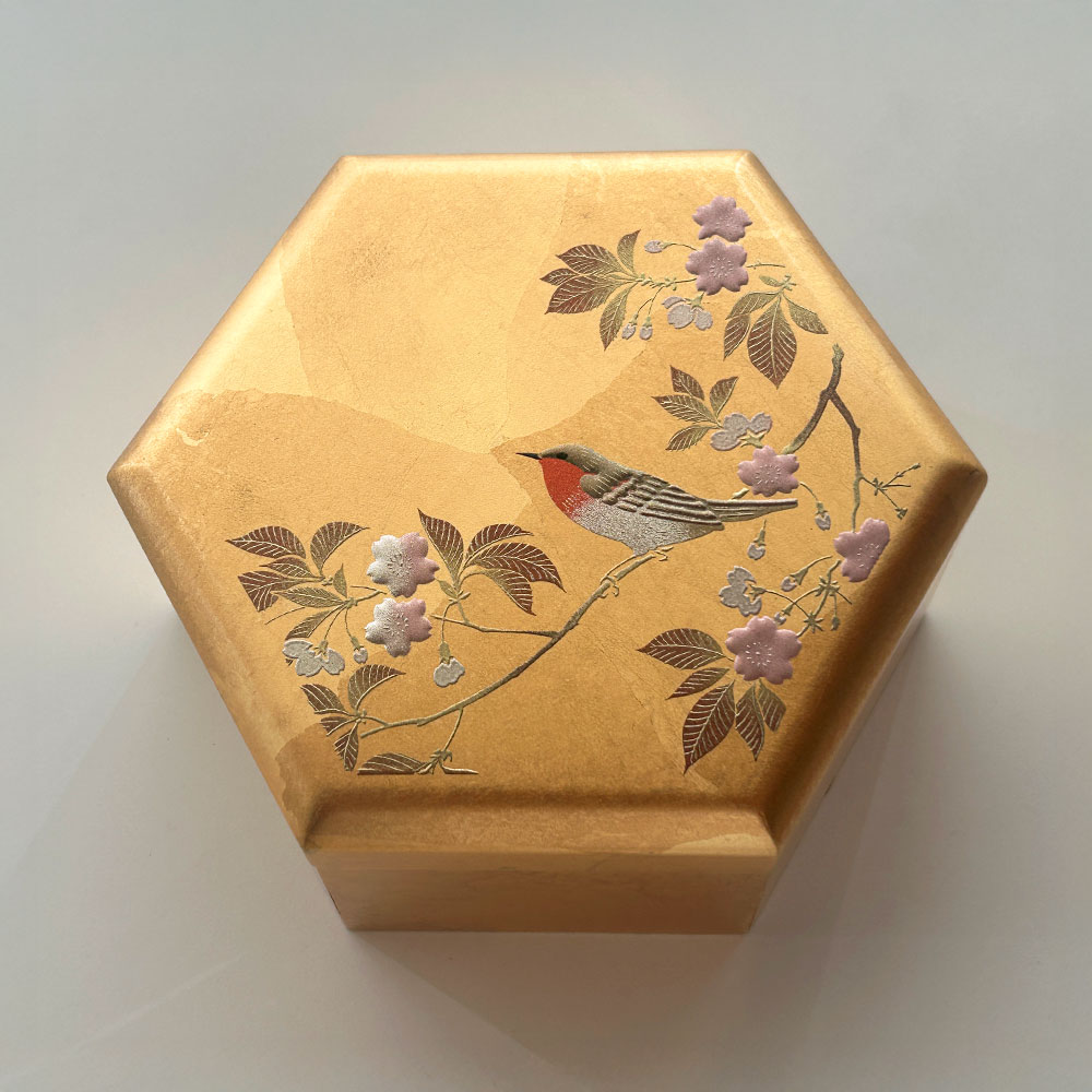 箔一 hakuichi 金箔 金沢箔 金沢 工芸品 花見鳥 小箱