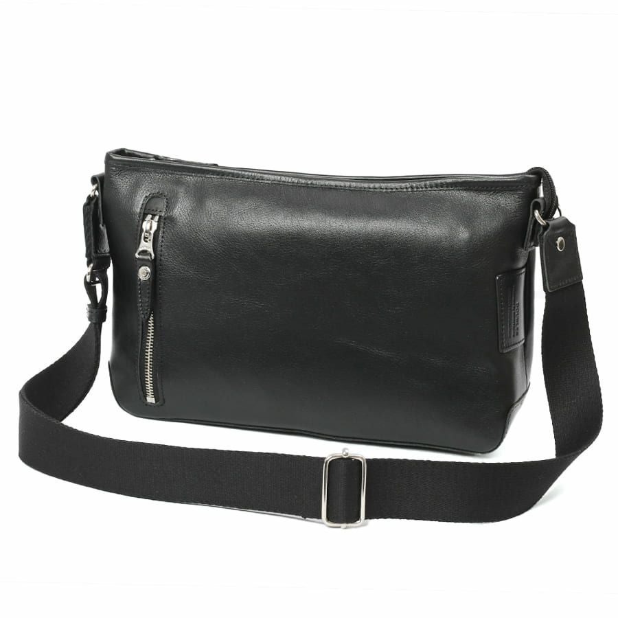 公式】 DOUBLES 横型ショルダーバッグ 牛革×イタリアンヌメ牛革 JPU