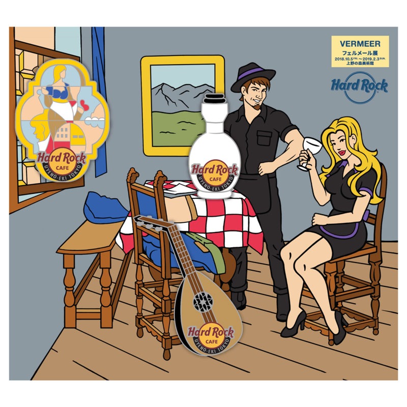 上野店限定 : The Wine Glass Set Pin | Hard Rock Cafe Japan