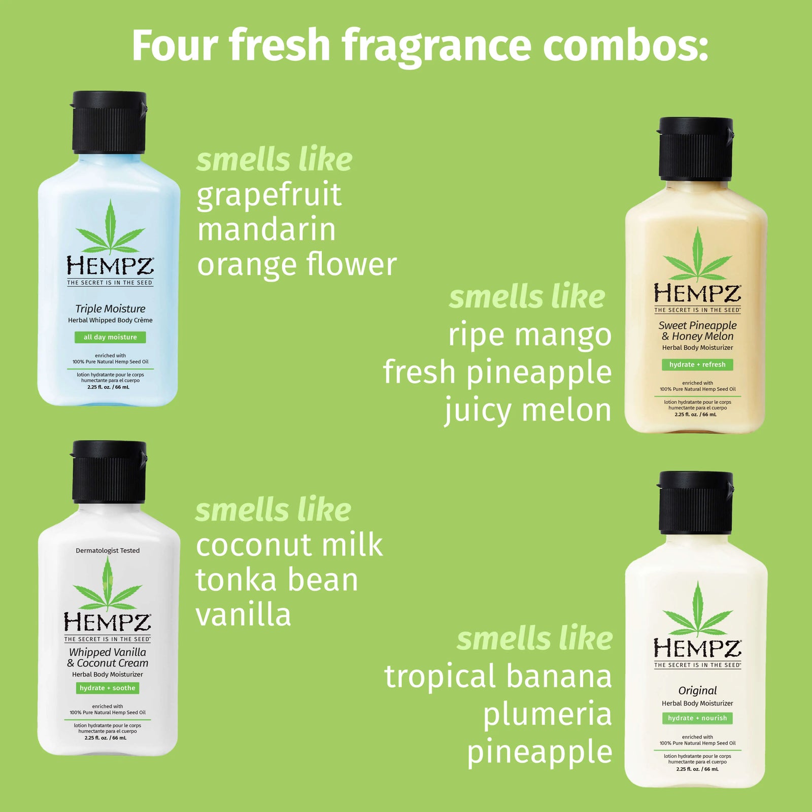 Hempz Sweet Treat Classics Mini Moisturizer Gift Set with four