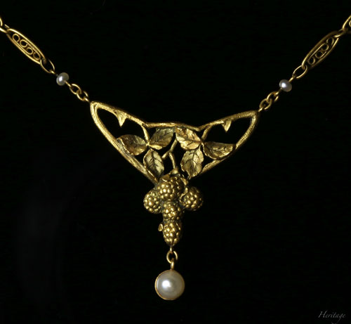 フランボワーズのアールヌーヴォー・ネックレス | アンティークジュエリー