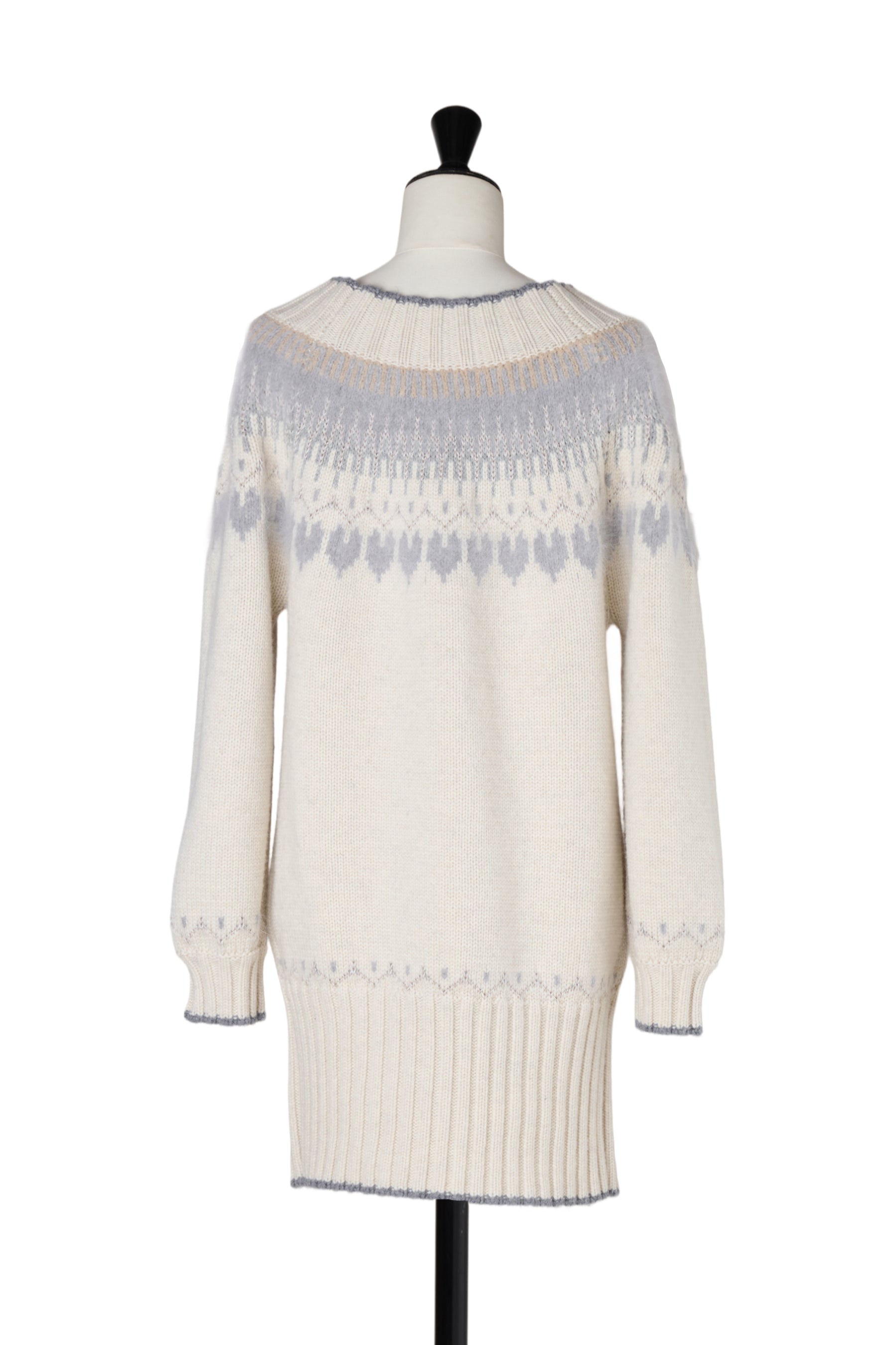 Heart Fair Isle Knit Mini Dress