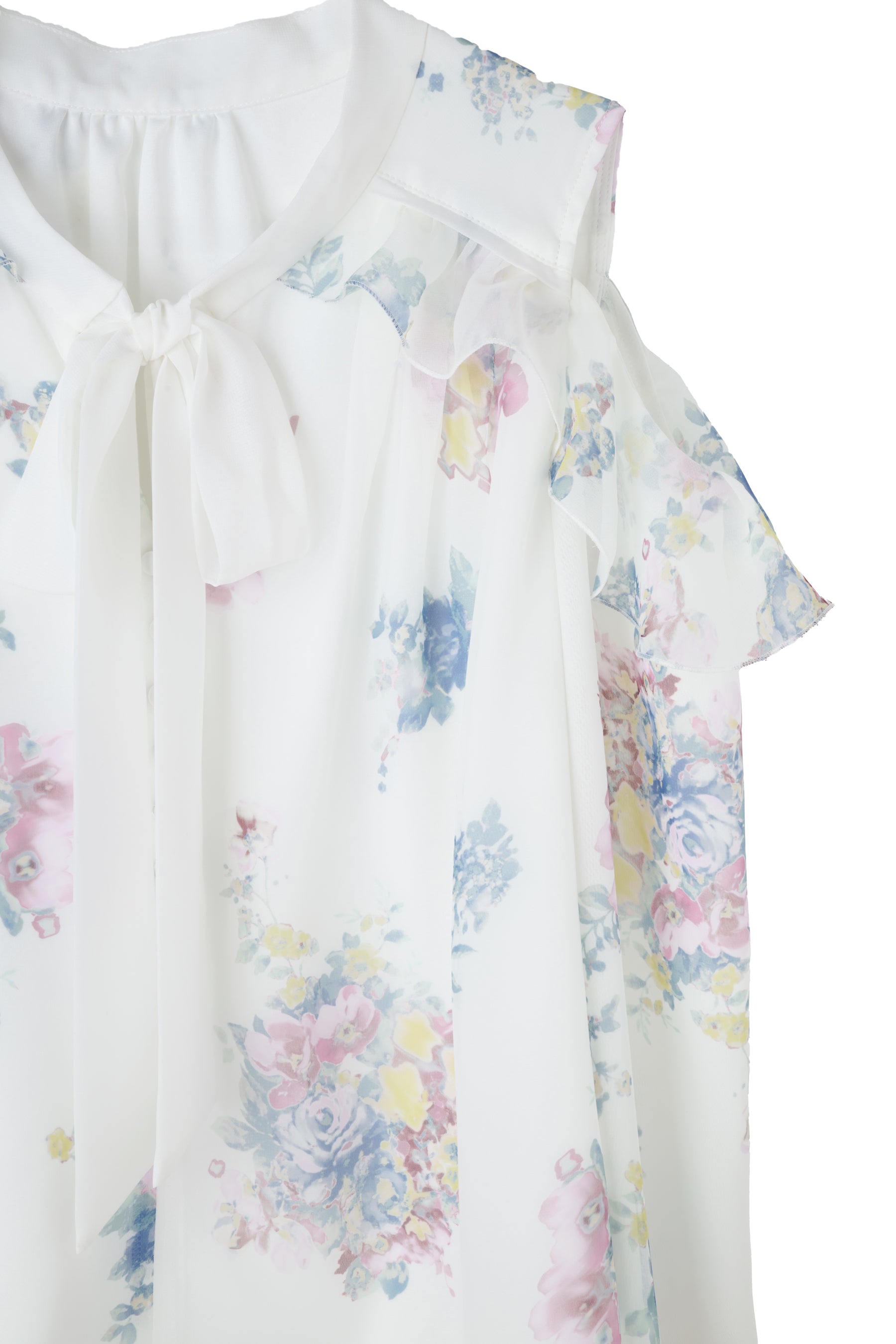 Ships in late February] [New color] Isaline Bow-Tie Floral Blouse