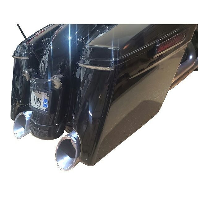 ハーレーM8ツーリング 5インチ径スリップオンマフラー クローム