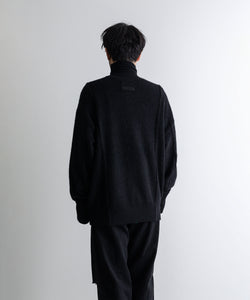 stein / シュタイン】EXTRA FINE KID MOHAIR TURTLE NECK LS - BLACK