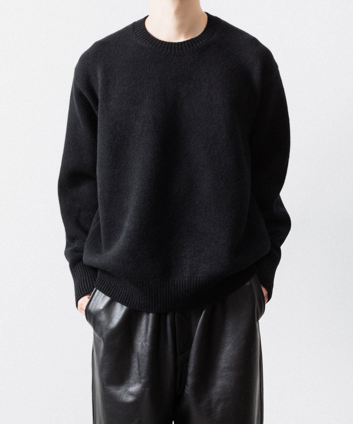 ssstein / シュタイン】EXTRA FINE WOOL WARM KNIT CREW NECK LS