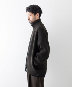 stein / シュタイン】OVERSIZED DRIVERS KNIT ZIP JACKET - MILITARY