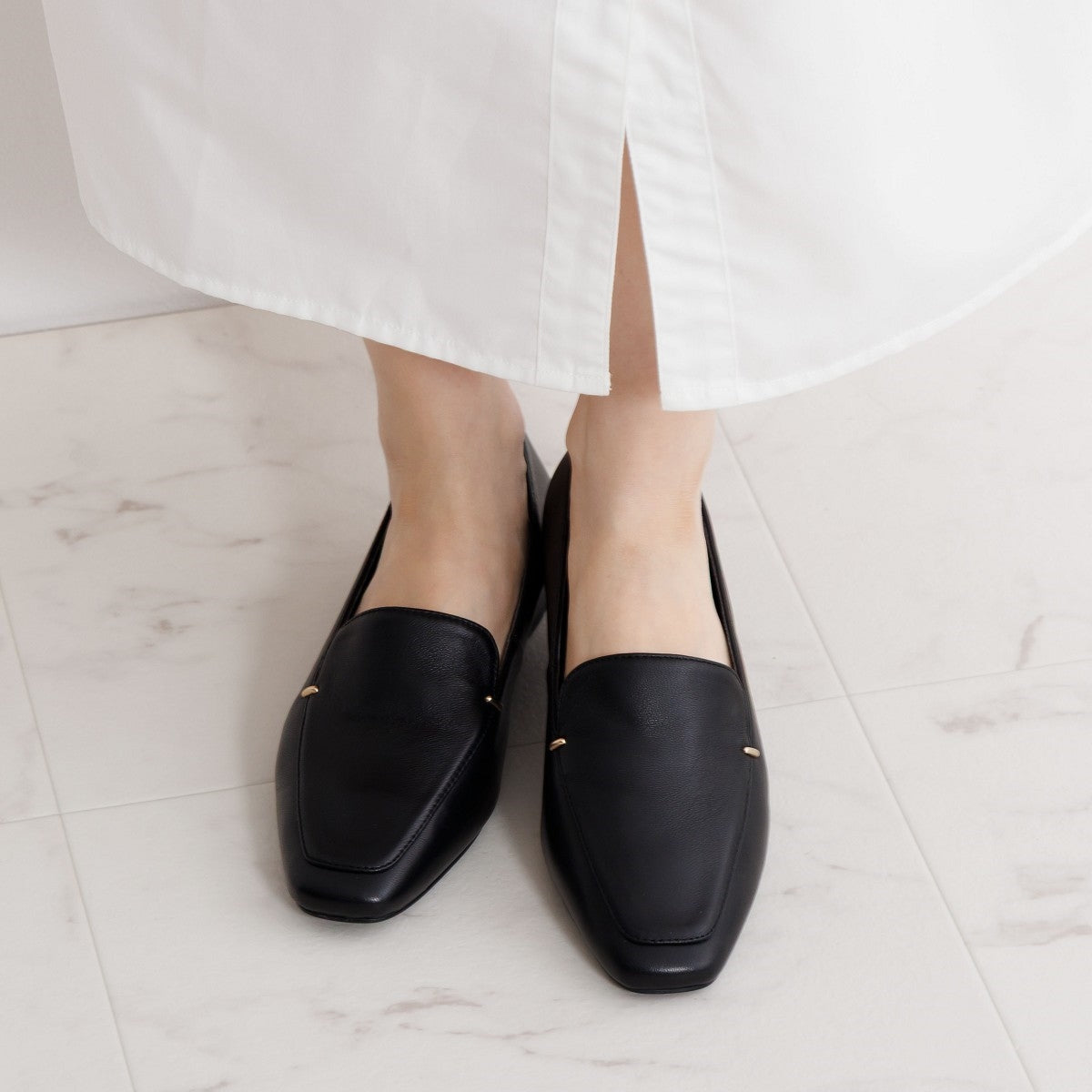 WEB限定デザイン/再入荷】メタルアクセントローファー/640009