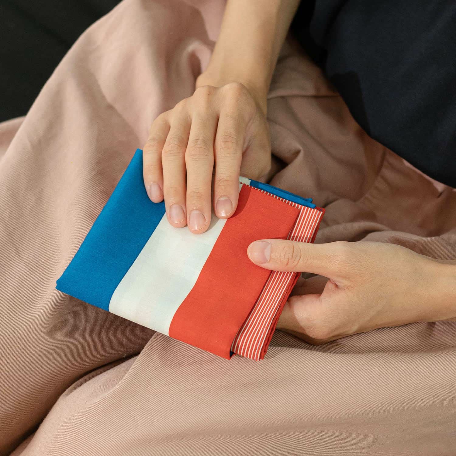 H TOKYO エイチトウキョウ | トリコロールボーダーハンカチ | HIGHTIDE