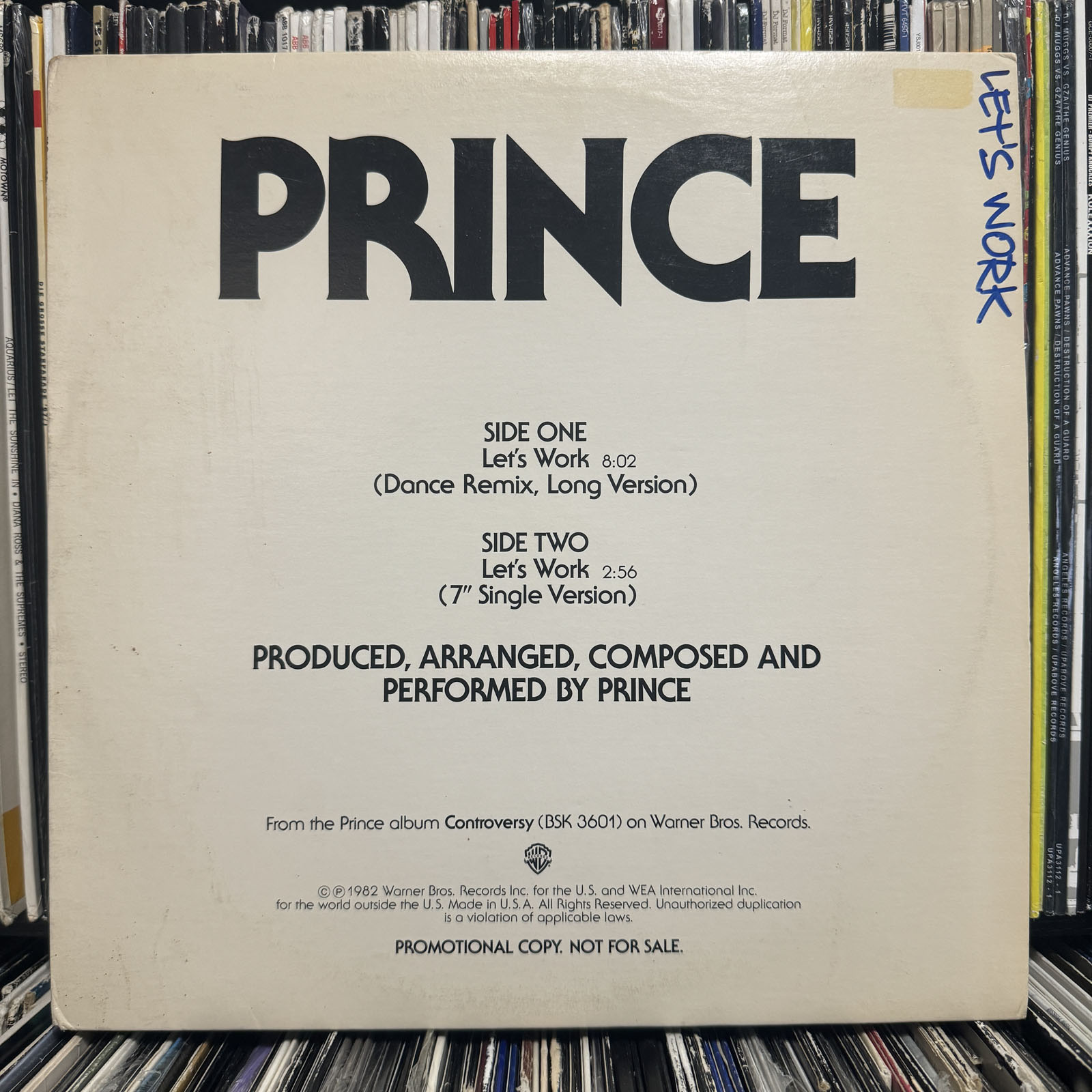 PRINCE - LET'S WORK (+DANCE REMIX) (12