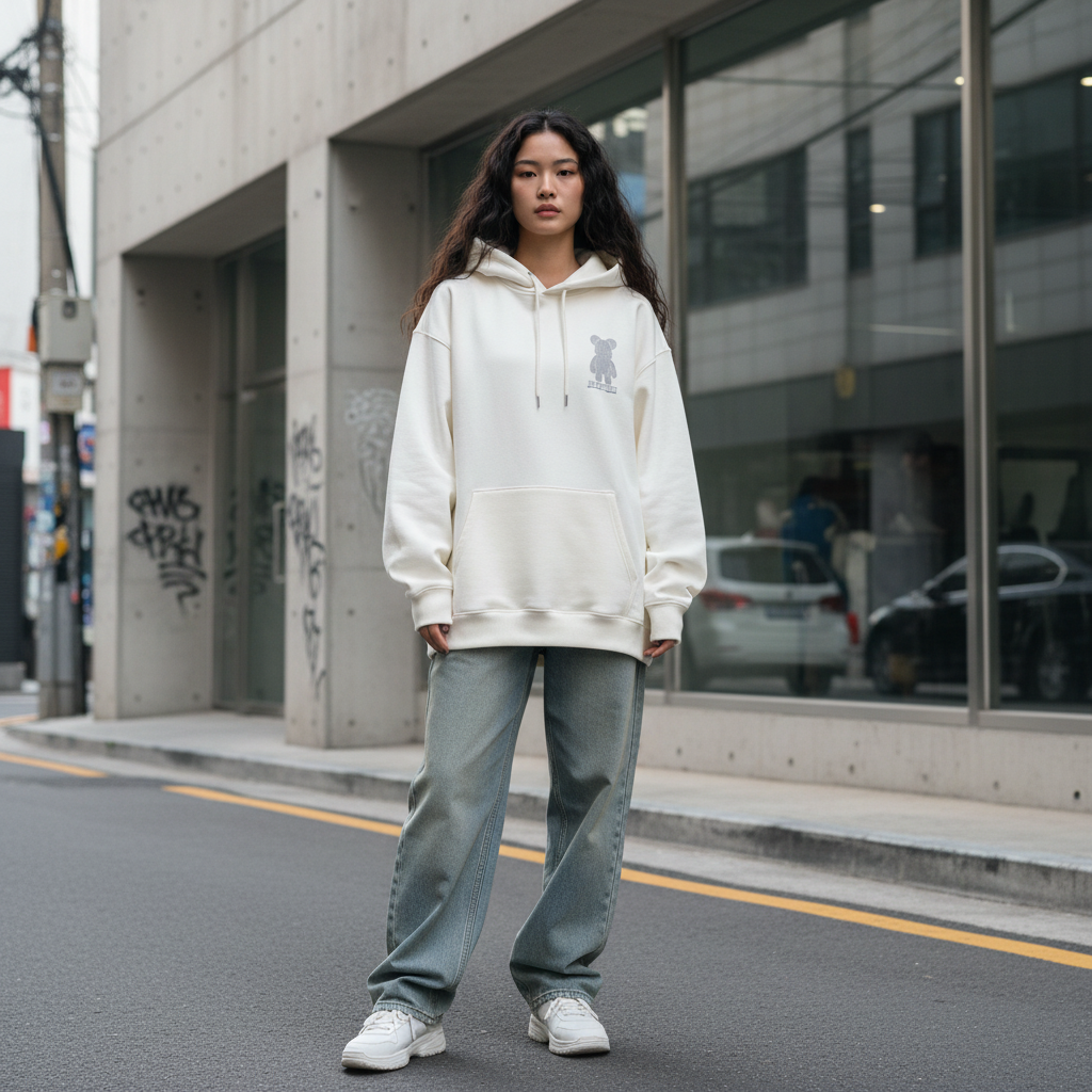 リフレックスベアーパーカー 韓国ストリート | Reflective Bear Hoodie