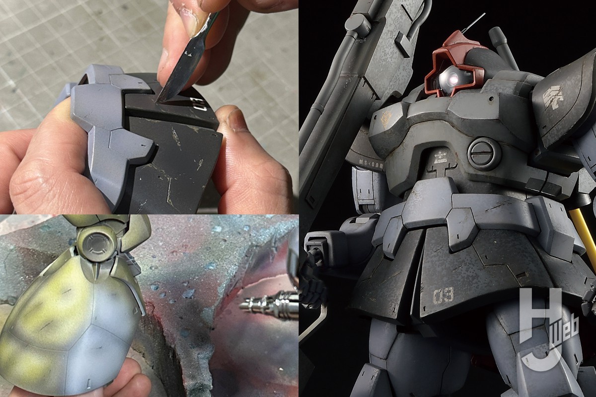 MGリック・ドムを塗装して剥がす！ 上手くいく塗装の順番で宇宙空間