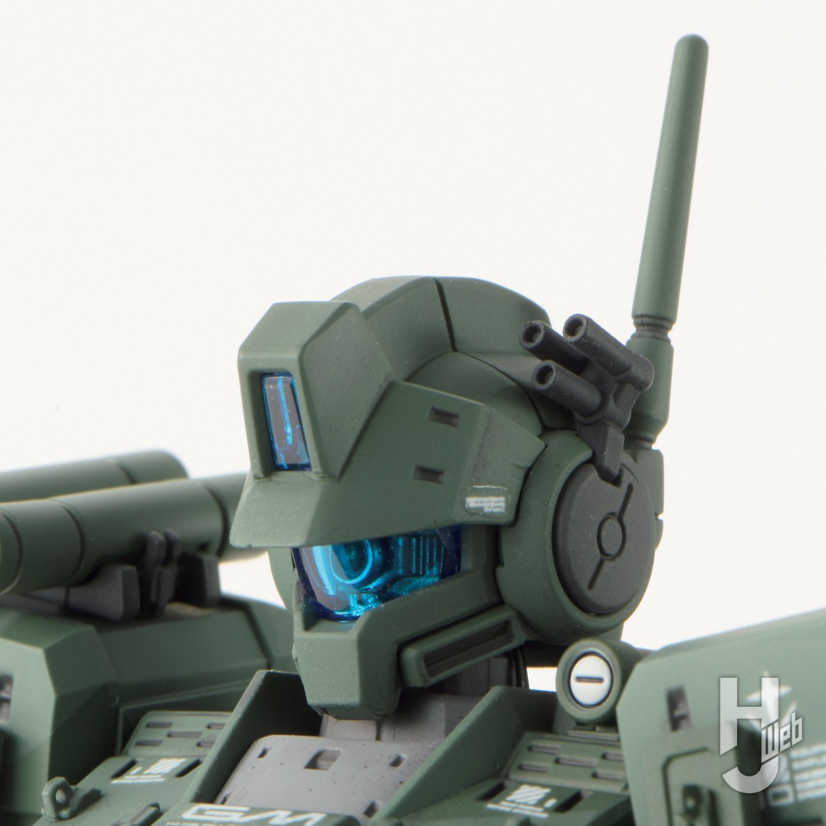 プレバン「HG ジム・スパルタン」をカメラアイの電飾と細部ディテール