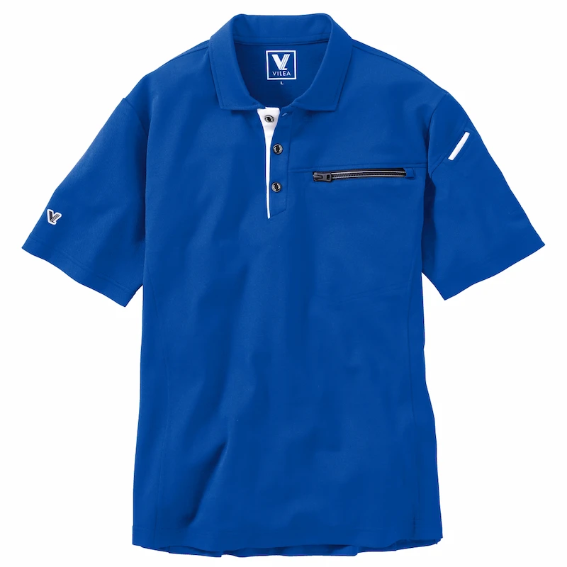 805半袖ポロシャツ（製品制電） - HOOH VILEA 作業着と電動ファン付き