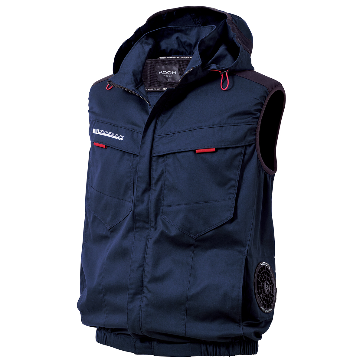 V2519サイドファンフードベスト - HOOH VILEA 作業着と電動ファン付き