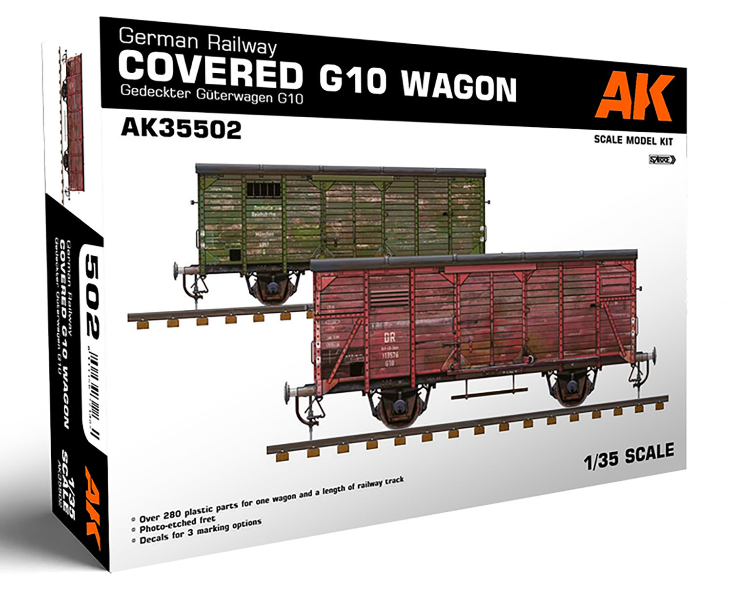 1/35 WW.II ドイツ軍 有蓋貨車 ギュターワーゲン G10型 [AK35502