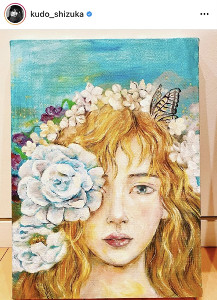 工藤静香、油絵の制作過程を連続写真で公開「ココちゃんに見える