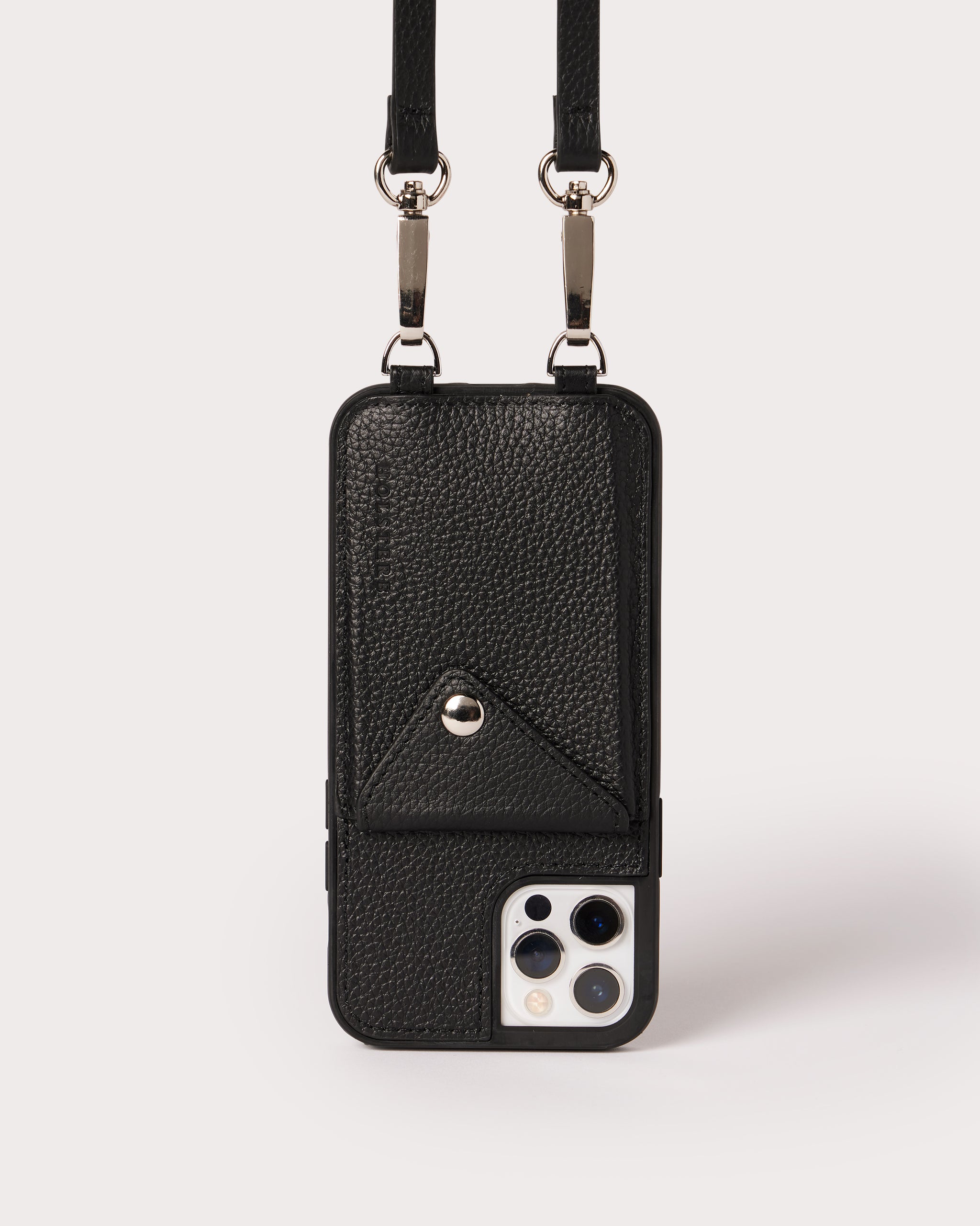 The Manhattan Black | Genuine Pebbled Leather iPhone Case