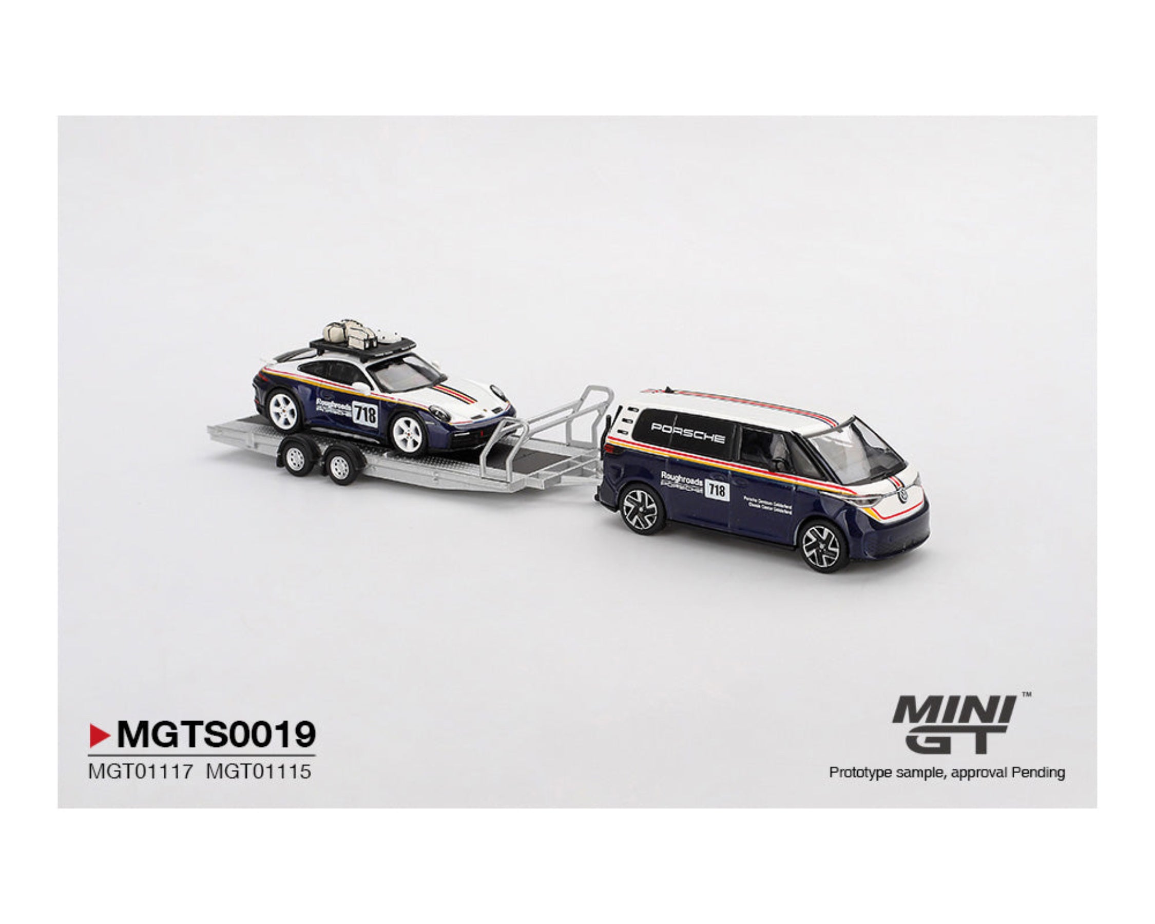 Preorder] MINIGT 1:64 Porsche 911 Dakar #718 / Volkswagen ID. Buzz