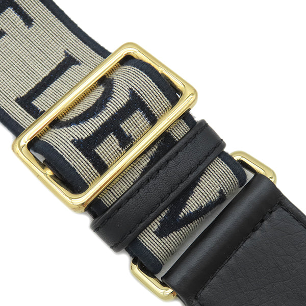 ロエベ LOEWE アナグラム ストラップ ネイビー×ブラック カーフ