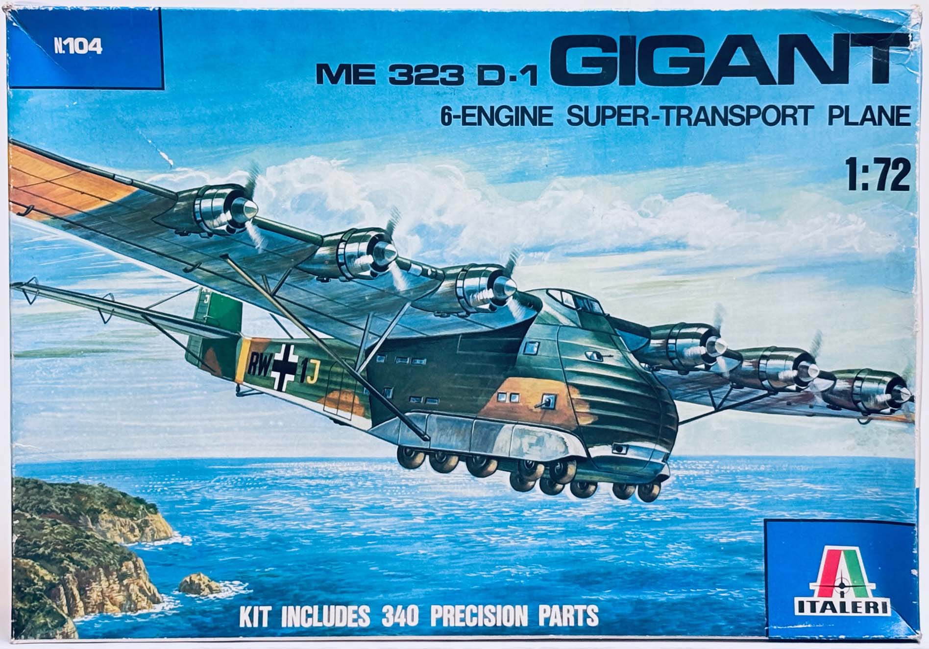 Italeri 1/72 German Messerschmitt Me323 D.1 Gigant VINTAGE KIT