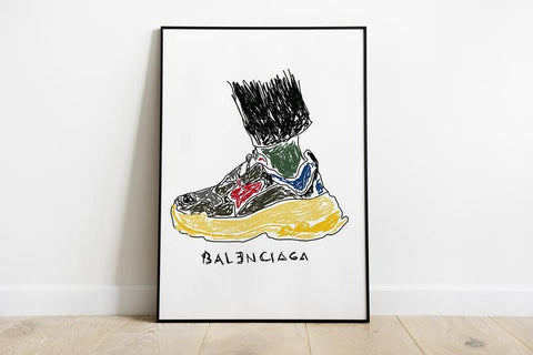 Balenciaga Hand Drawn Wall Art – Hyped Art