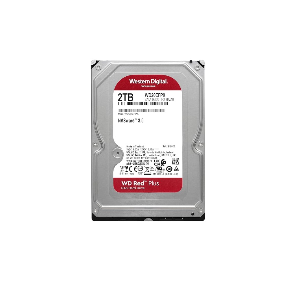 Western Digital 2TB WD Red Plus NAS Internal Hard Drive HDD - 5400