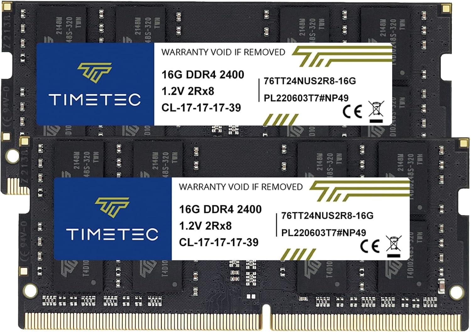 Team Elite 32GB RAM Stick (2 x 16GB) DDR4 3200 (PC4 25600) 260-Pin