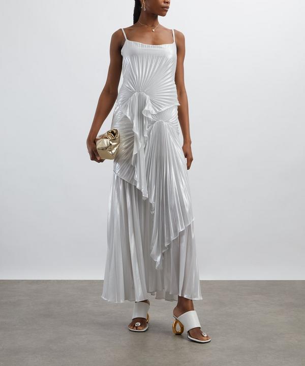 Georgia Hardinge Ivory Torrent Pleated Floor-Length Dress | Liberty