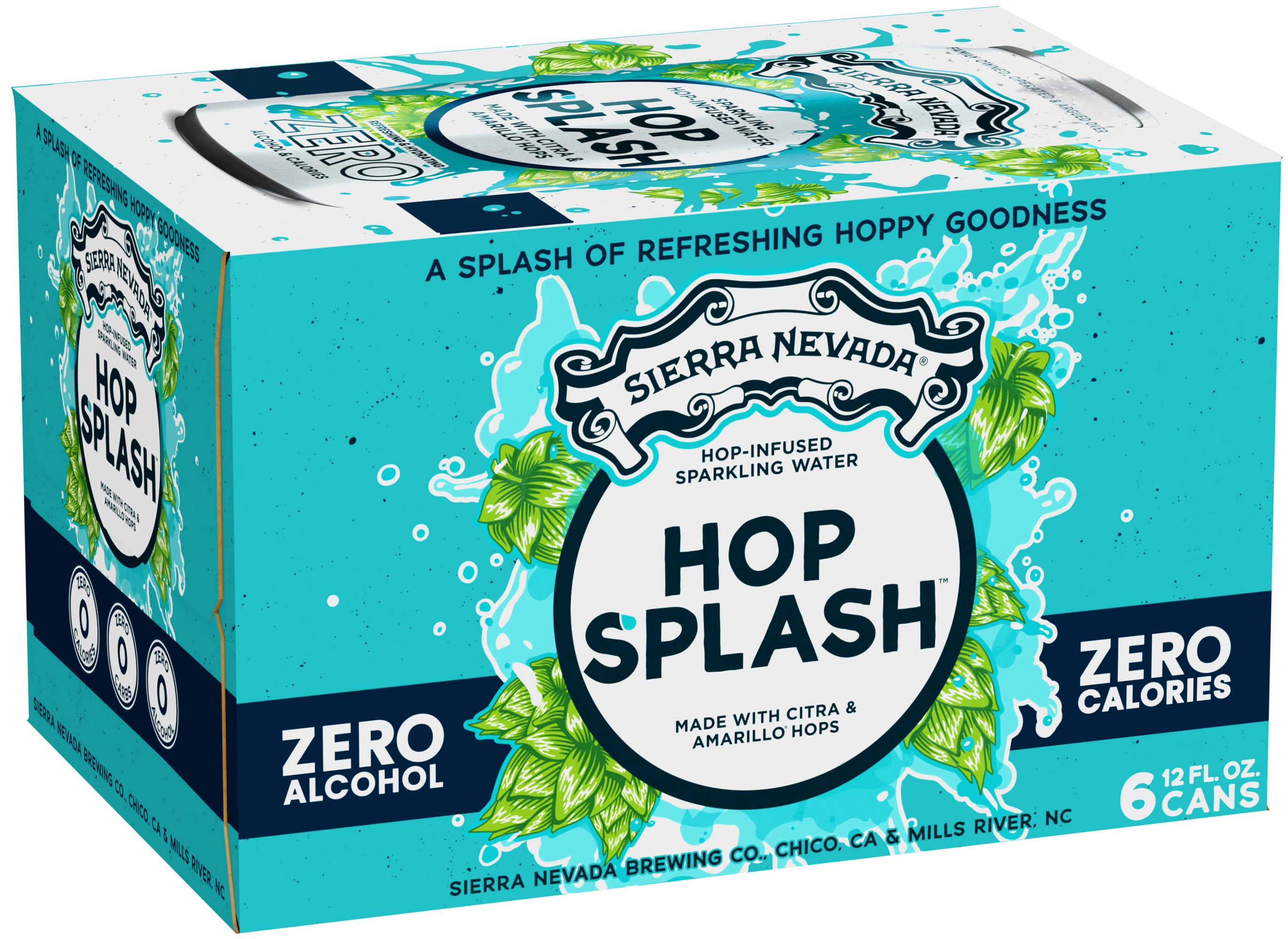 Sierra Nevada Hop Splash Hop Infused Sparkling Water 6 pack 12 oz
