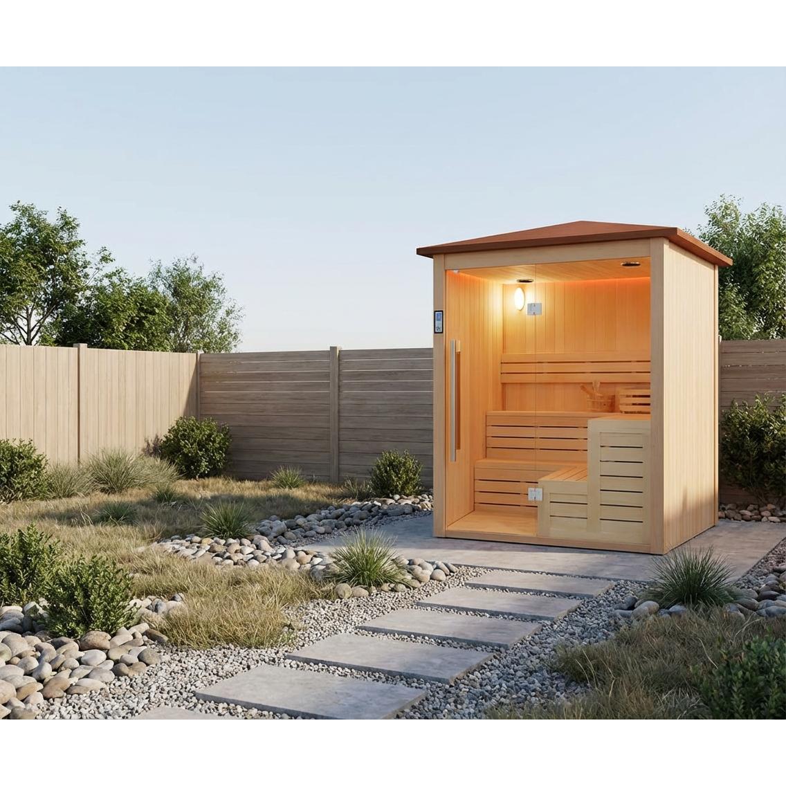 屋外サウナ | オープンスカイサウナ | 4人用 | J-WSD-1817LT