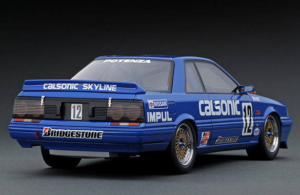 IG1724 1/18 CALSONIC Skyline (#12) 1989 JTC With Mr. Hoshino