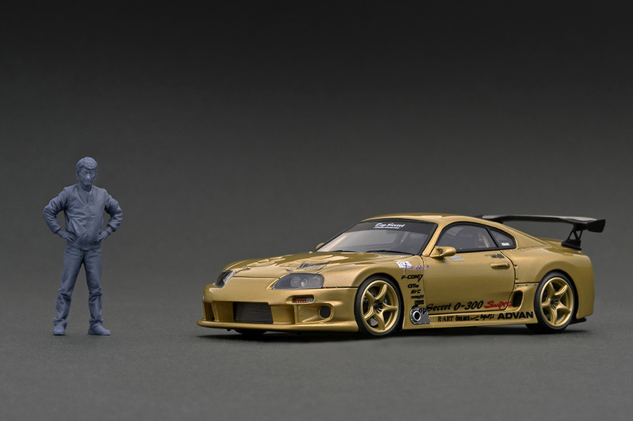 IG2946 1/43 TOP SECRET GT300 Supra (A80) Gold With Mr. Nagata