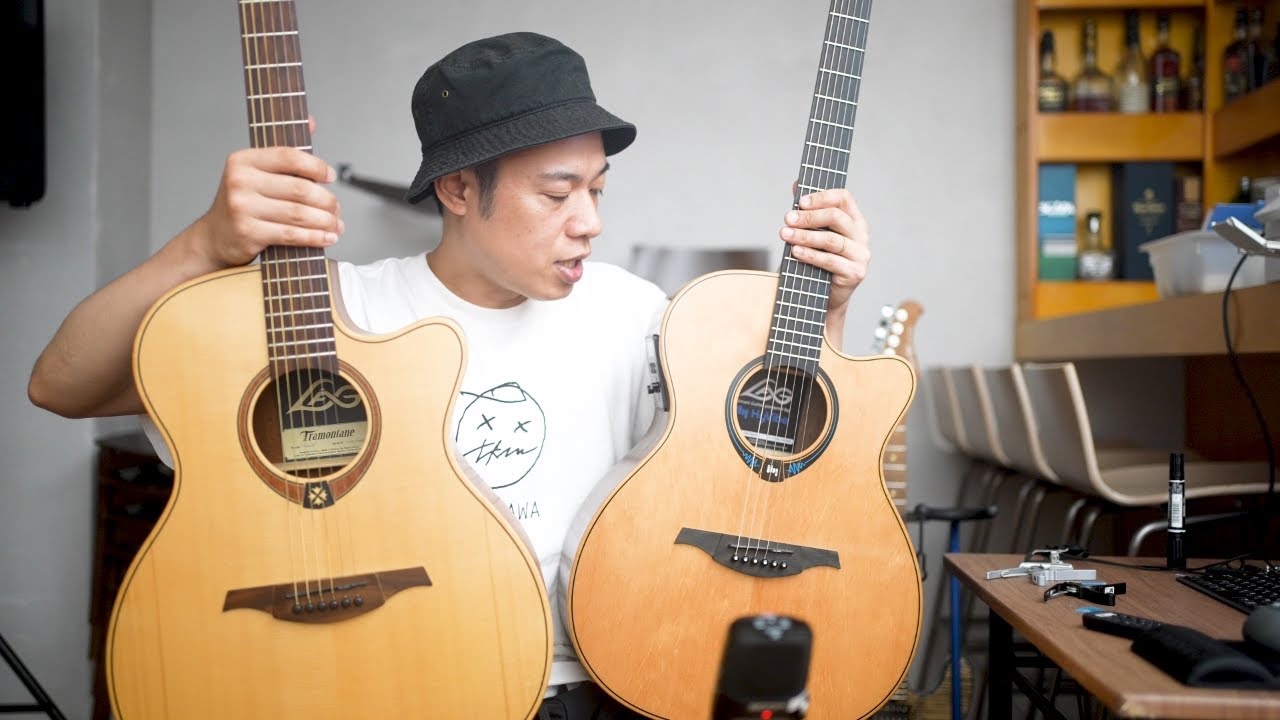 ギターレッスン【LAGギター弾き比べ】3万円 VS 15万円 - YouTube