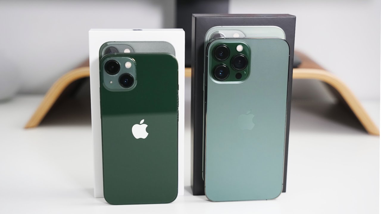 iPhone 13 Pro Max in Alpine Green and iPhone 13 in Green - YouTube