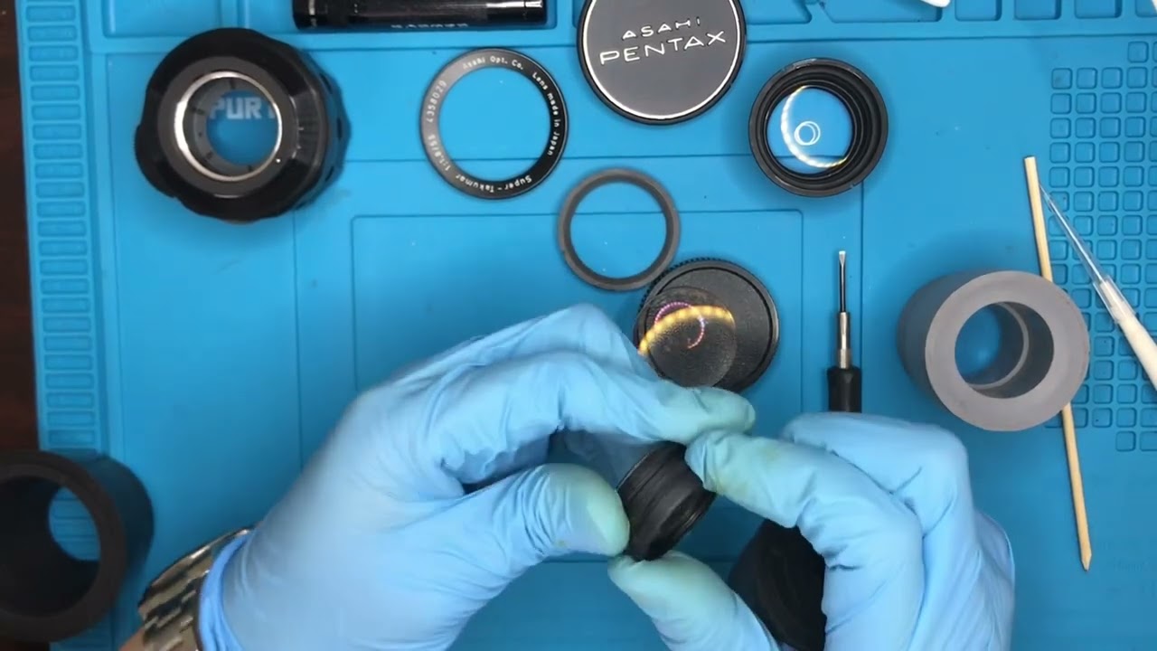 Asahi Super-Takumar 55mm f1.8【分解清掃】 - YouTube