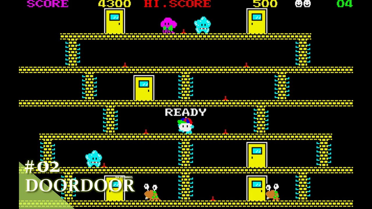 Play】PC-8801 DOORDOOR（ドアドア）#02 レトロゲーム - YouTube
