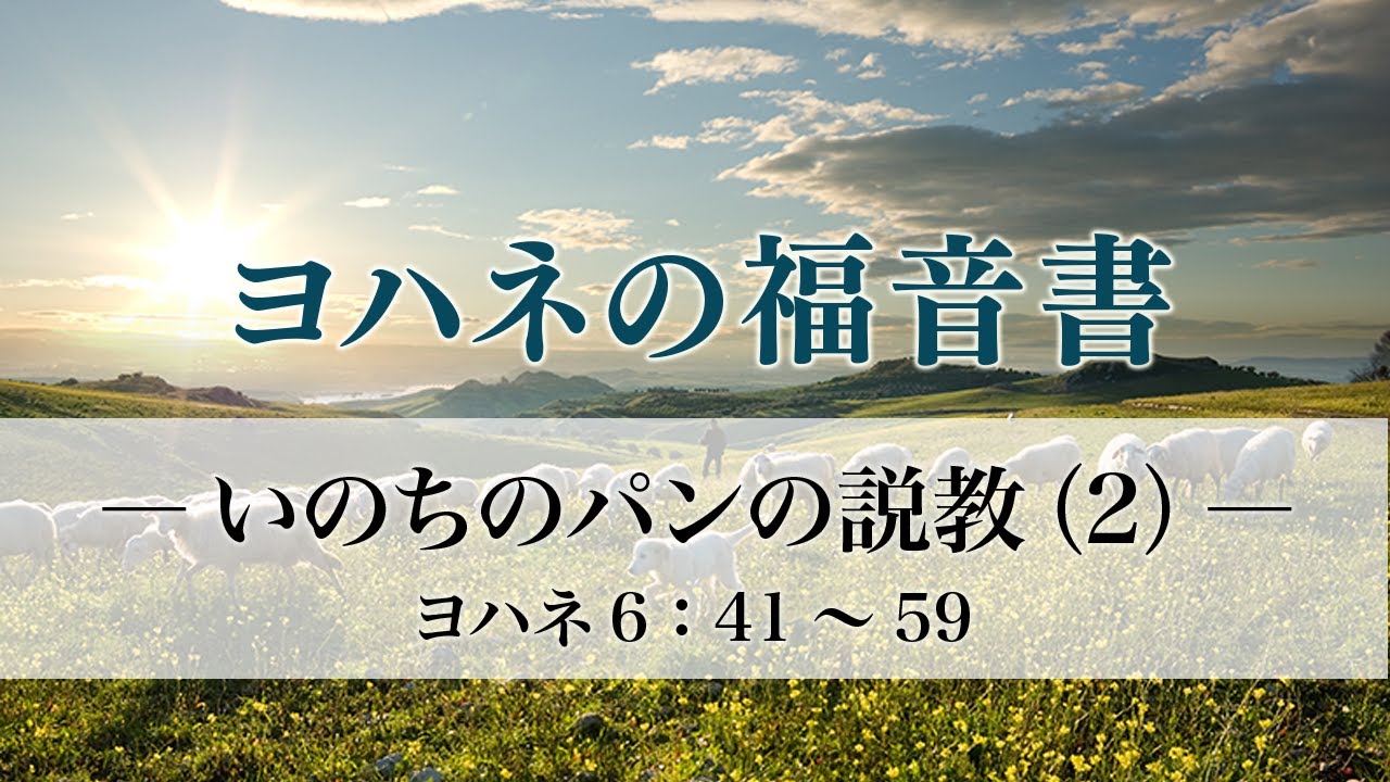 ヨハネの福音書（16）「いのちのパンの説教（2）」6：41～59 - YouTube