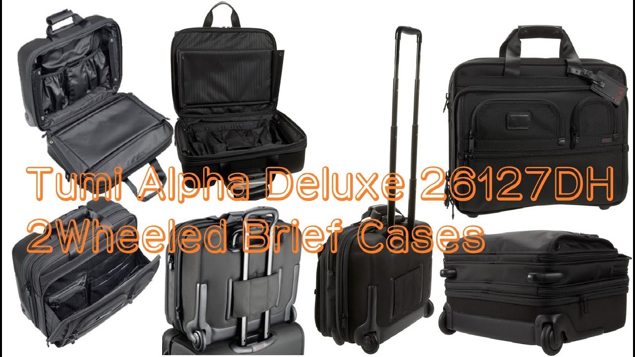 211015 Tumi Alpha Deluxe 26127DH 2Wheeled Brief Business Cases