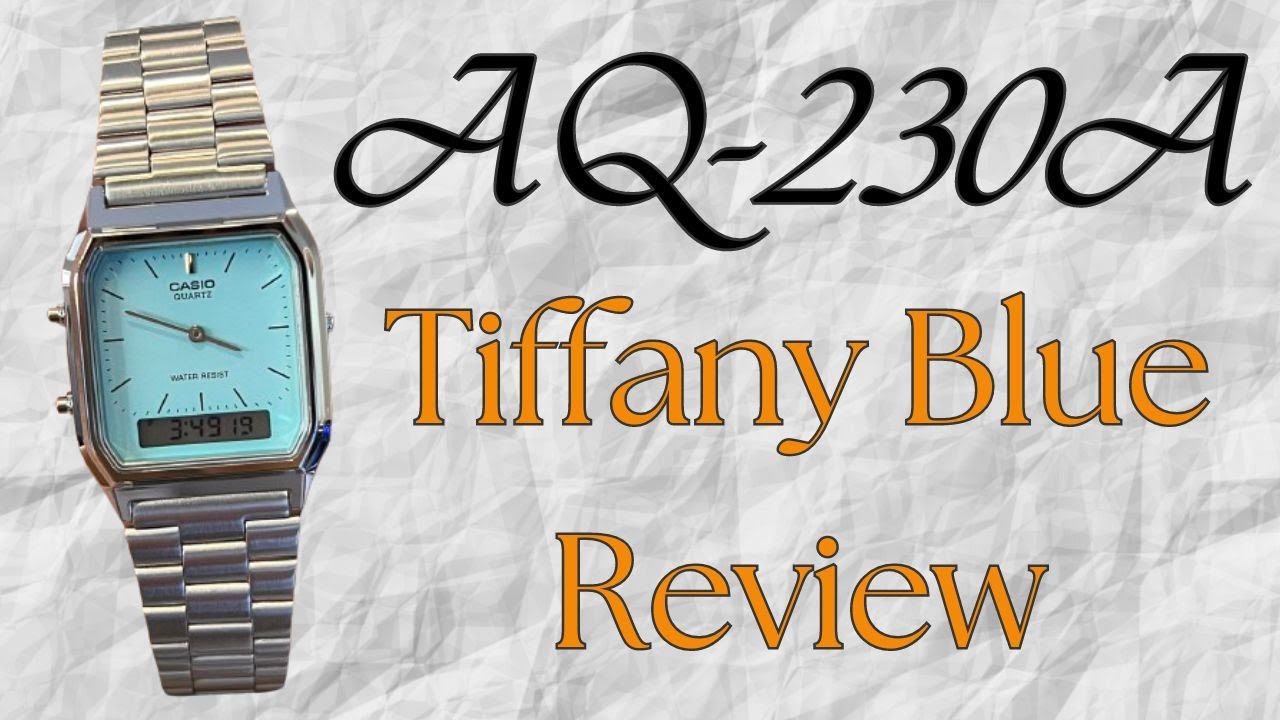 Casio Vintage Watch AQ-230A Tiffany Blue Review - YouTube
